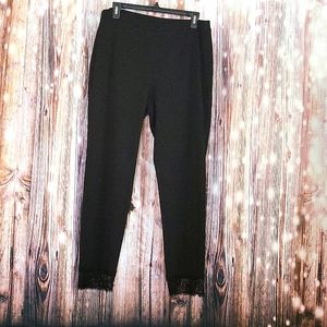 Michael Kors Women's Lace-Hem Pants Size XL